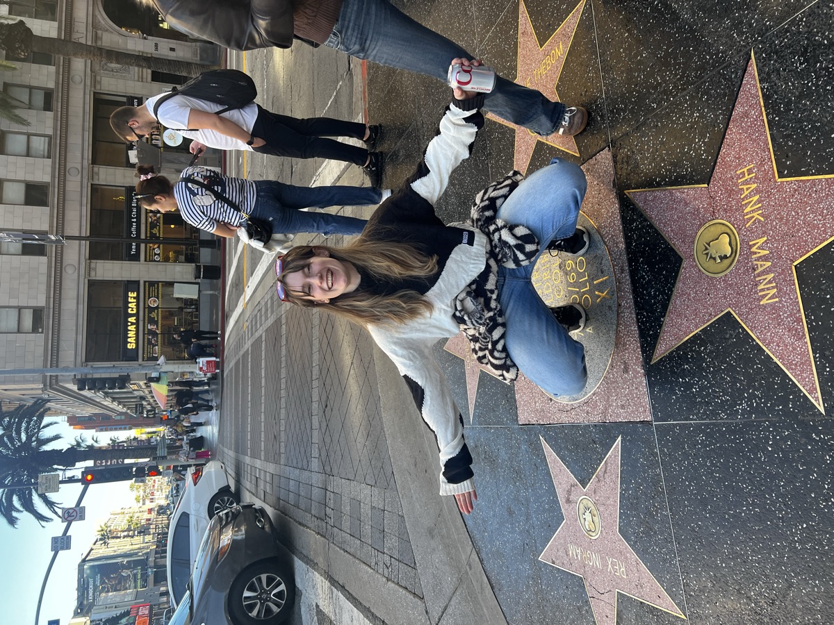 On Hollywood Boulevard, Los Angeles.